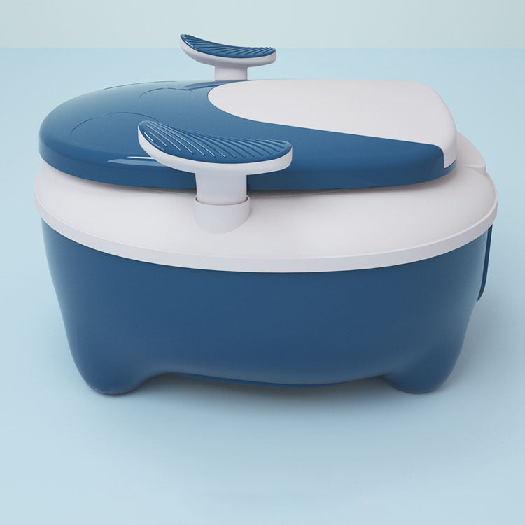 Baby Travel Potty Seat for Boys & Girls | Plastic Toilet Trainer with Step Stool Ladder | Portable Kids Training Toilet (Blue, Green, Pink)