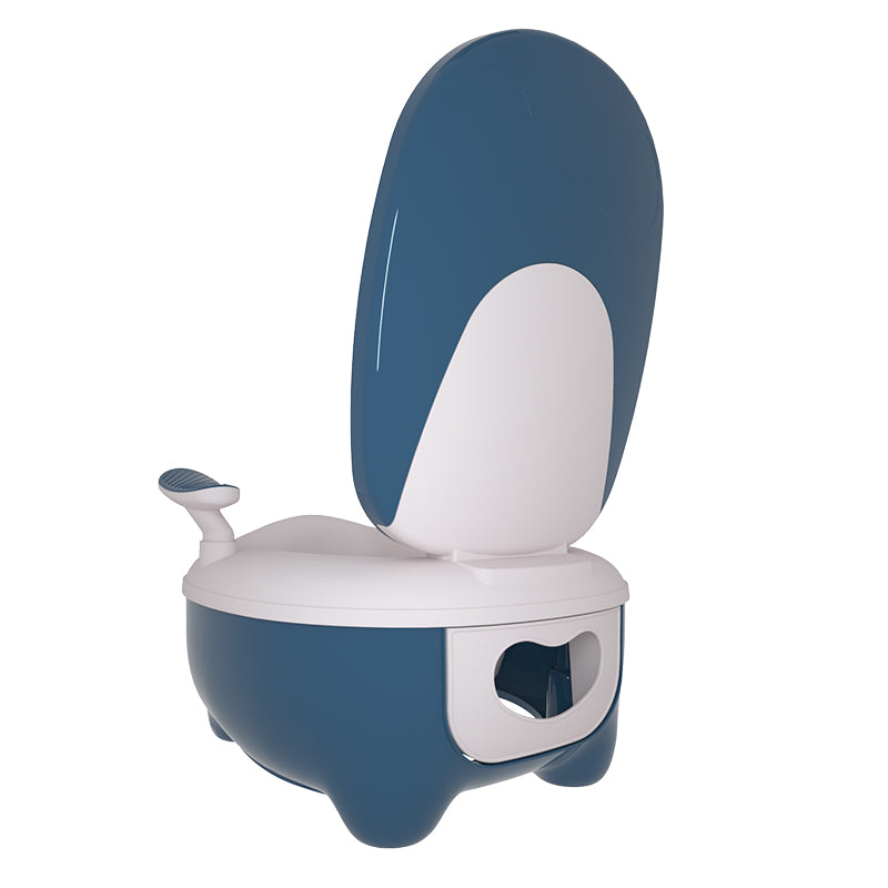 Baby Travel Potty Seat for Boys & Girls | Plastic Toilet Trainer with Step Stool Ladder | Portable Kids Training Toilet (Blue, Green, Pink)
