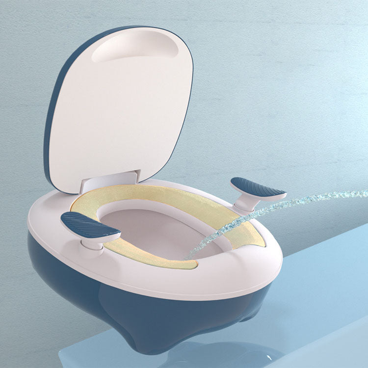Baby Travel Potty Seat for Boys & Girls | Plastic Toilet Trainer with Step Stool Ladder | Portable Kids Training Toilet (Blue, Green, Pink)