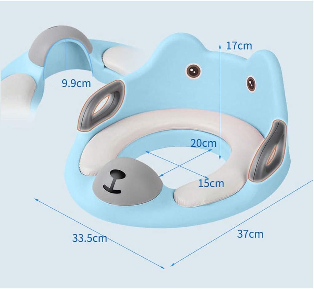 Toddler Potty Training Toilet Seat Ring with Splash Guard | Adjustable & Non-Slip Fit for Round/Oval Toilets | Ergonomic BPA-Free Design for 1-7 Year Olds