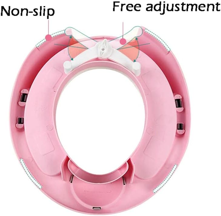 Toddler Potty Training Toilet Seat Ring with Splash Guard | Adjustable & Non-Slip Fit for Round/Oval Toilets | Ergonomic BPA-Free Design for 1-7 Year Olds