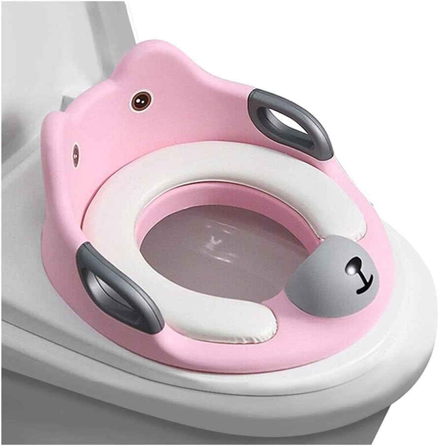 Toddler Potty Training Toilet Seat Ring with Splash Guard | Adjustable & Non-Slip Fit for Round/Oval Toilets | Ergonomic BPA-Free Design for 1-7 Year Olds