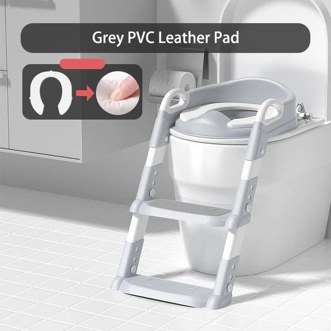 Baby Potty Training Set with Adjustable Step Stool Ladder & Handles | Portable Travel Toilet Seat for Kids | Non-Slip Safety Design