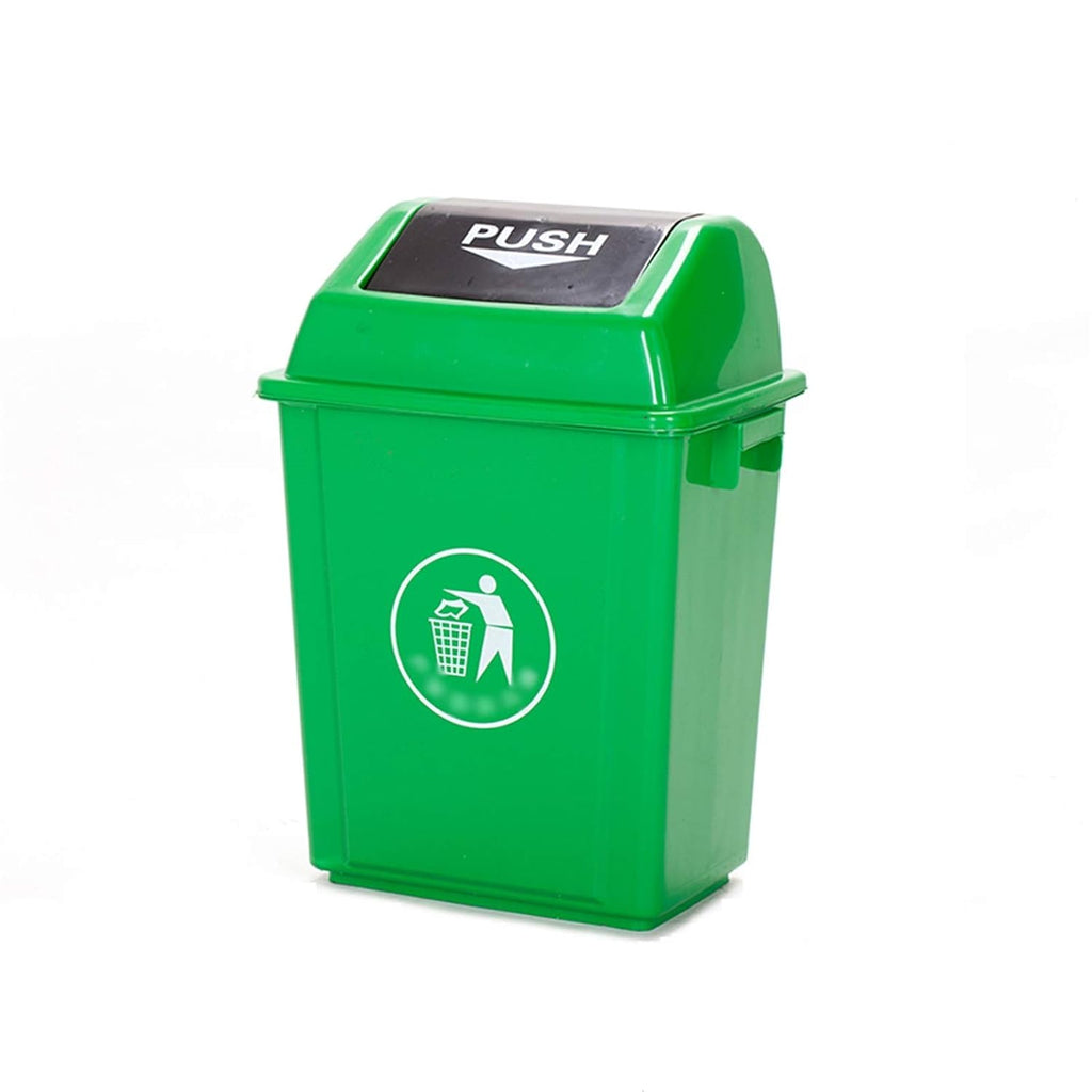 20L Push-to-Open Trash Bin – Large Plastic Garbage Can, Rocking Lid, PP Material, Home & Office Use