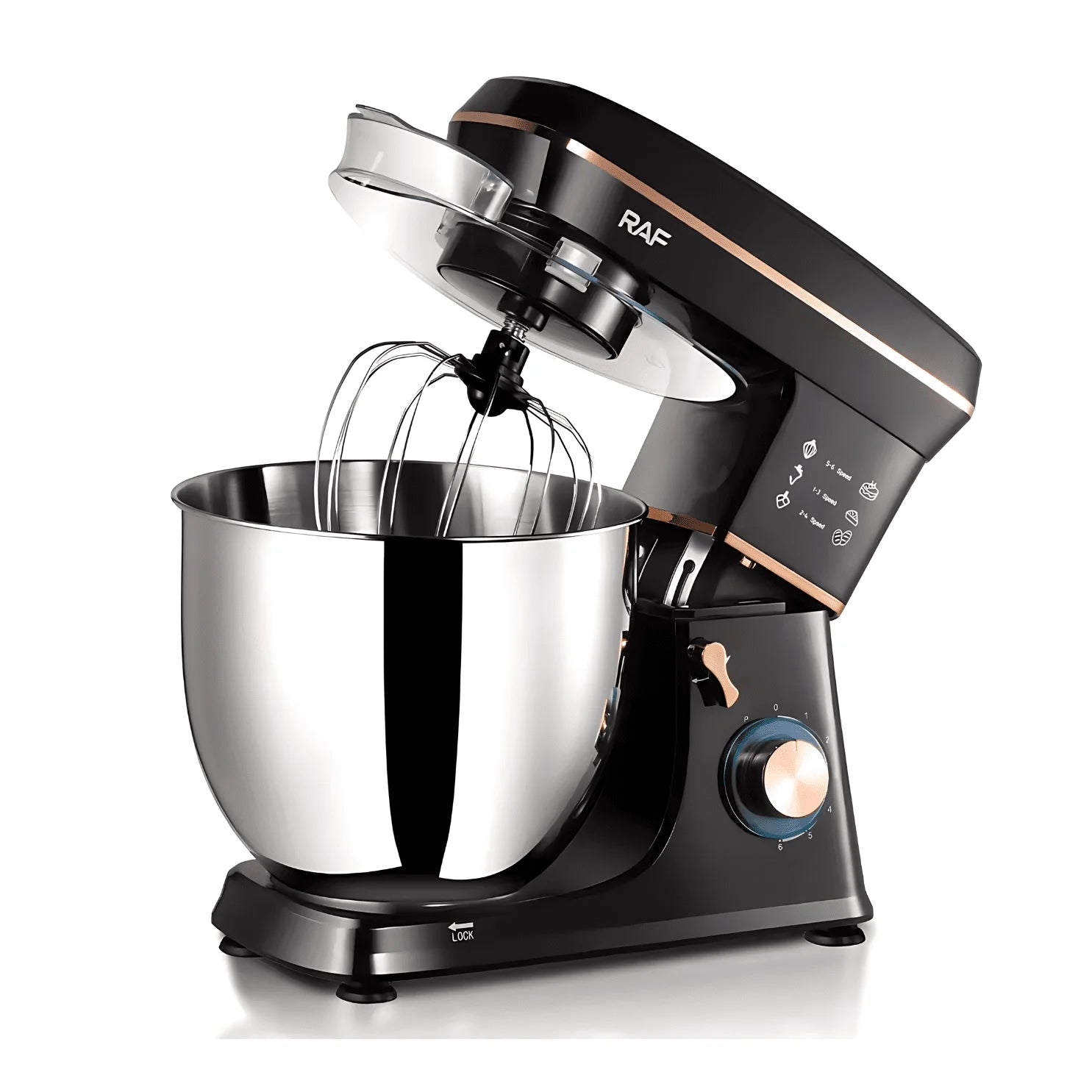 Stand Mixer – RAF R.6615 2000W | 12L Stainless Steel Bowl | 6-Speed with Pulse | 3-in-1 Mixing Functions