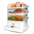 3-Tier Stainless Steel Food Steamer | Digital Programmable Rice & Vegetable Cooker