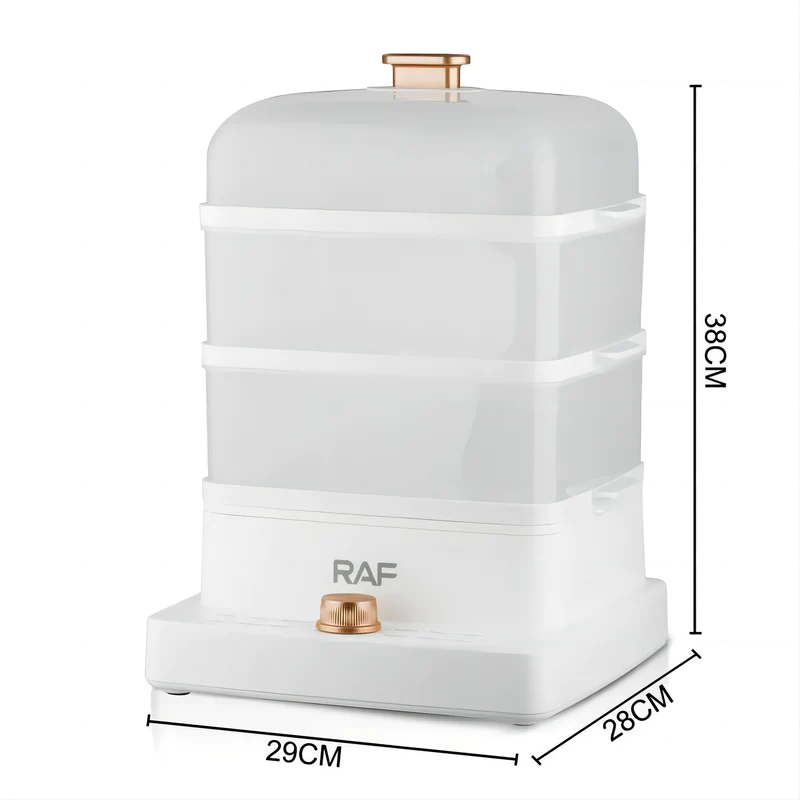 3-Tier Stainless Steel Food Steamer | Digital Programmable Rice & Vegetable Cooker
