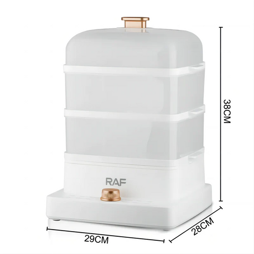 3-Tier Stainless Steel Food Steamer | Digital Programmable Rice & Vegetable Cooker