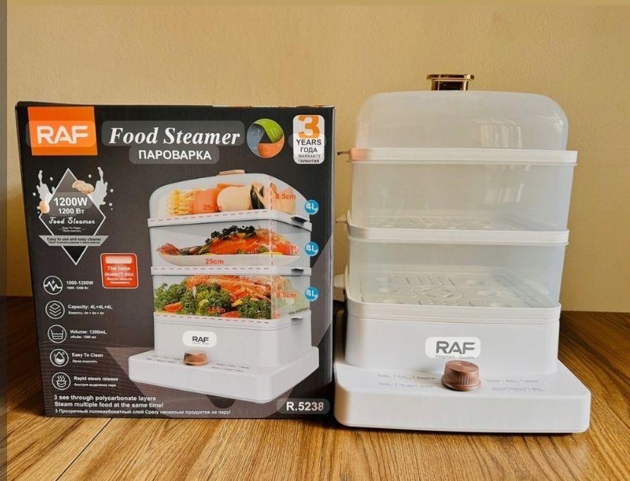 RAF 3-Tier Electric Food Steamer – Healthy & Convenient Cooking - LIFE STORES UGANDA