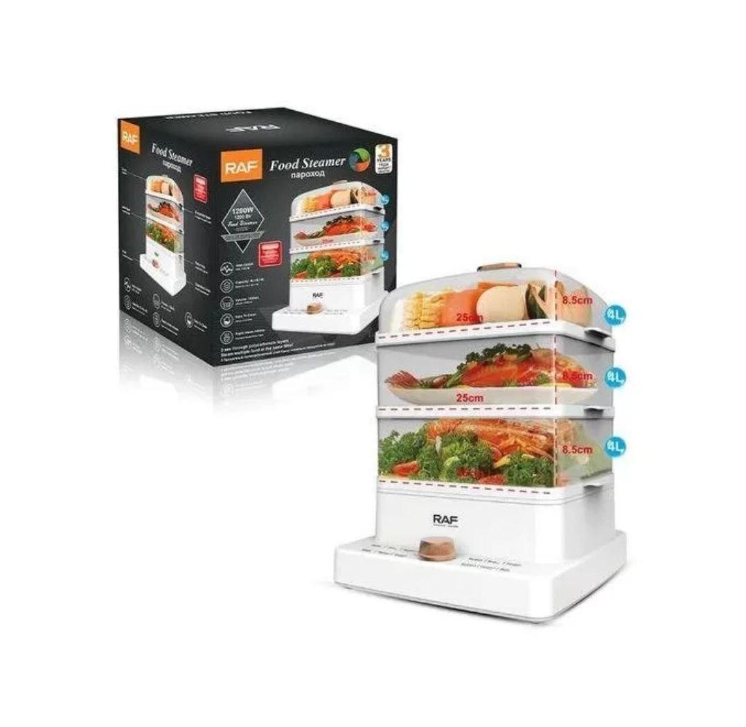 RAF 3-Tier Electric Food Steamer – Healthy & Convenient Cooking - LIFE STORES UGANDA