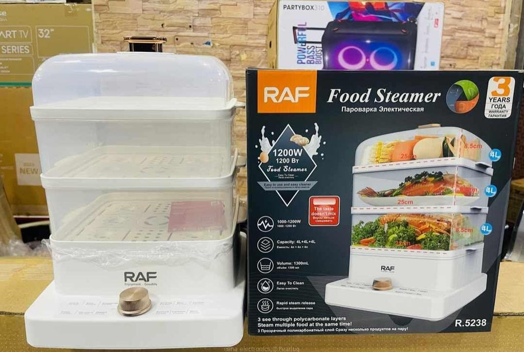 RAF 3-Tier Electric Food Steamer – Healthy & Convenient Cooking - LIFE STORES UGANDA