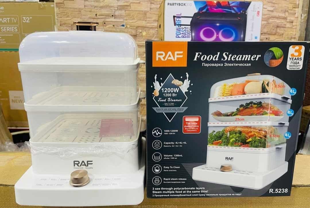 RAF 3-Tier Electric Food Steamer – Healthy & Convenient Cooking - LIFE STORES UGANDA