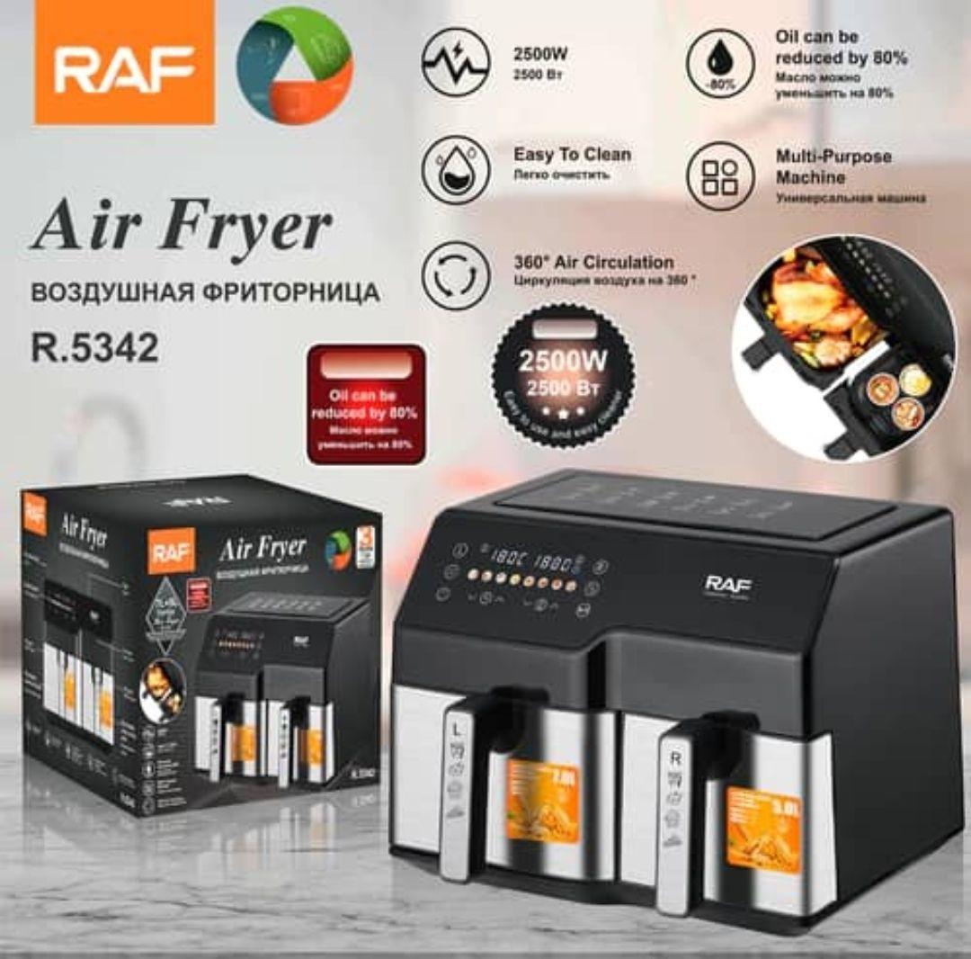 RAF R.5342 Digital Air Fryer | 12L Dual-Basket, 2500W Power, Oil-Free Cooking - LIFE STORES UGANDA