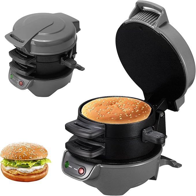 RAF R.2204 Burger Maker & Breakfast Sandwich Press – 600W Non-Stick Electric Grill