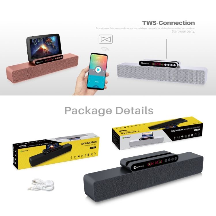 RIXING Wireless Bluetooth Speaker – Portable, USB/TF/FM Playback, Built-In Microphone, 1500mAh Battery