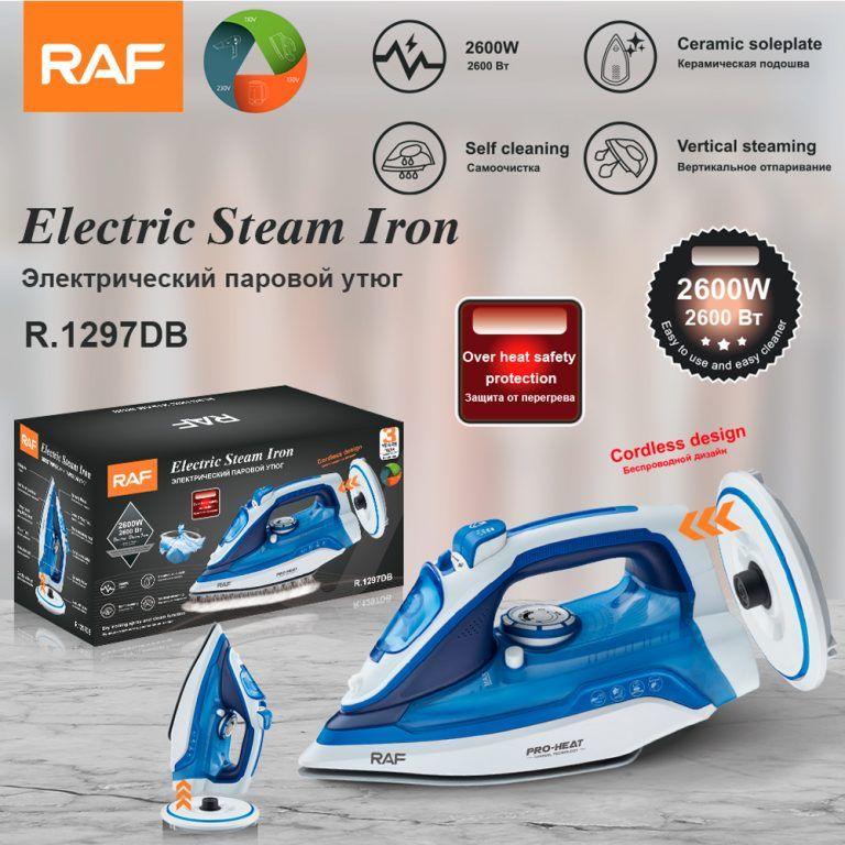 Raf Vertical Steam Iron R.1297B – Powerful 2200W with Ceramic Soleplate & Safety Protection - LIFE STORES UGANDA
