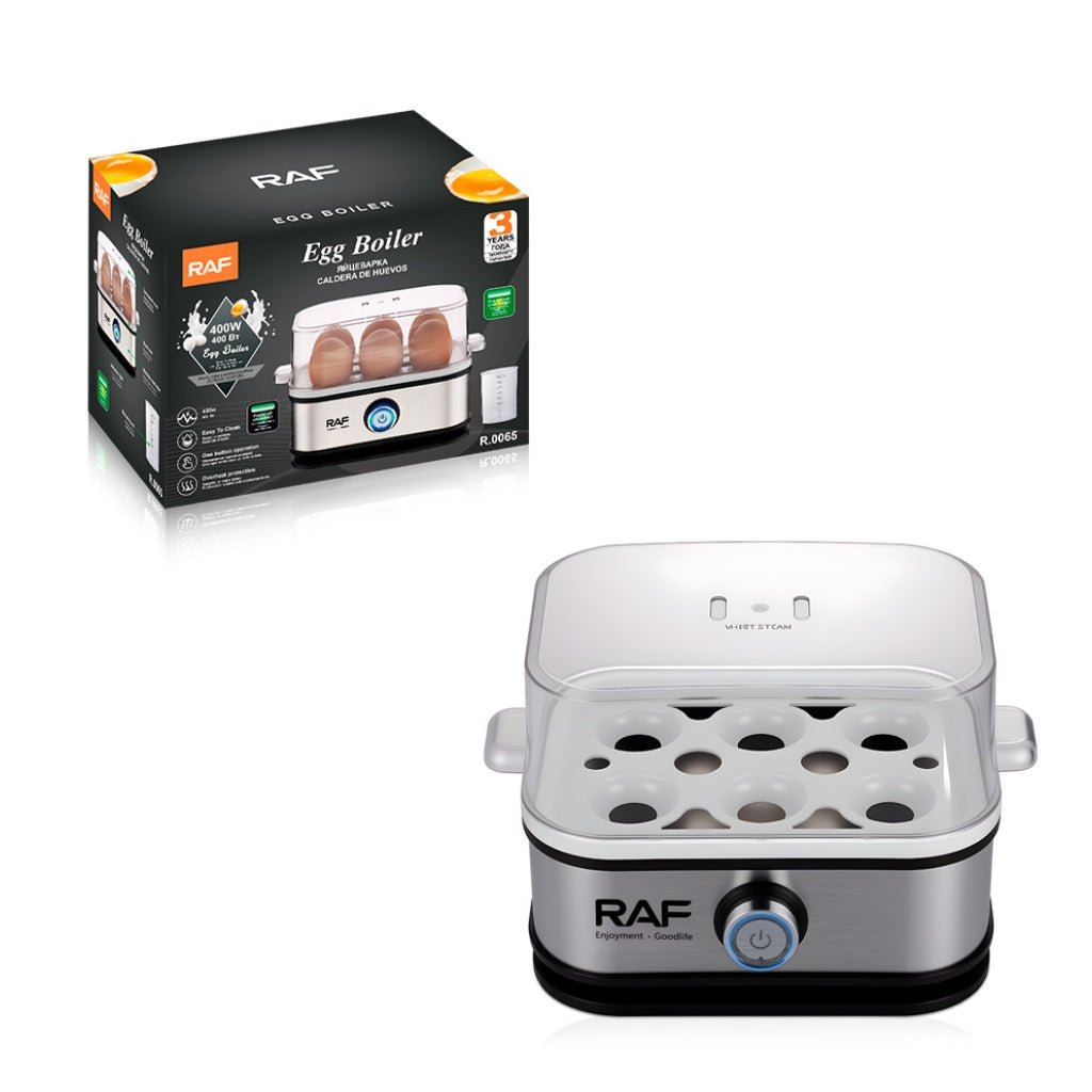 RAF 6 Egg Electric Egg Boiler Stainless Steel Rapid Cooker with Auto Shut-Off & Overheat Protection