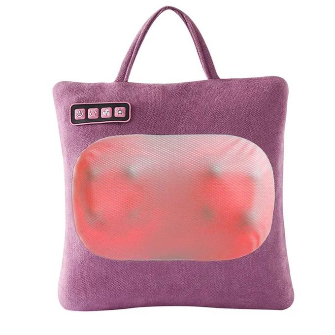 Neck & Back Massage Pillow with Heat | 3-Mode Rechargeable Kneading Cushion