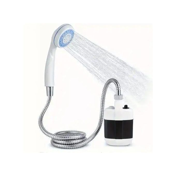 Portable Camping Shower – USB Rechargeable Electric Shower Pump, 2200mAh Battery, 4-5L/min Flow for Camping, Hiking & Pet Cleaning
