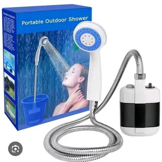 Portable Camping Shower – USB Rechargeable Electric Shower Pump, 2200mAh Battery, 4-5L/min Flow for Camping, Hiking & Pet Cleaning