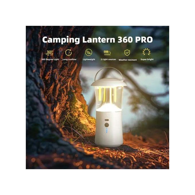 Outdoor Rechargeable Lantern | 3 Light Modes, 10+ Hours Battery