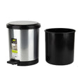 8L Stainless Steel Trash Can – Kitchen & Bathroom Waste Bin, Pedal Operation