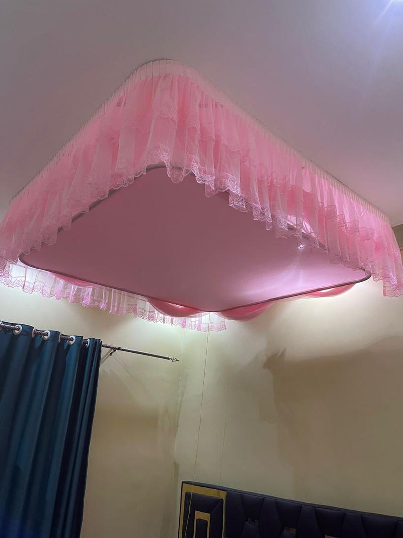 Rise and Drop Mosquito Net - Retractable Ceiling Mounted Bed Canopy for Easy Access, Elegant & Space-Saving Design