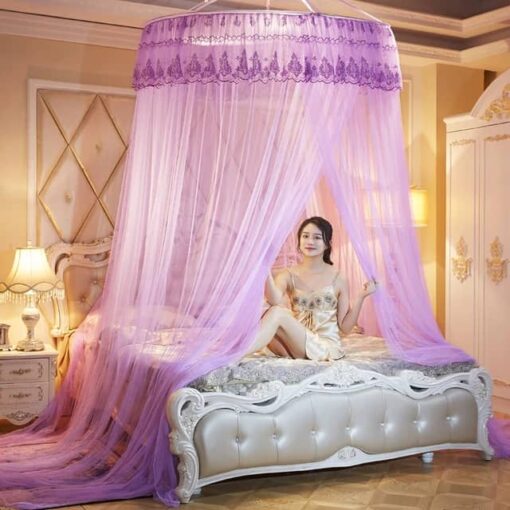 5x6 Round Top Mosquito Net - Easy Assemble Lightweight Airy Bed Net for Comfort & Home Decor, DIY Quick Fix Design