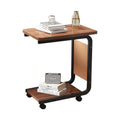 C-Shaped Bedside Table – Mobile, Space-Saving Night Stand with Storage Pocket