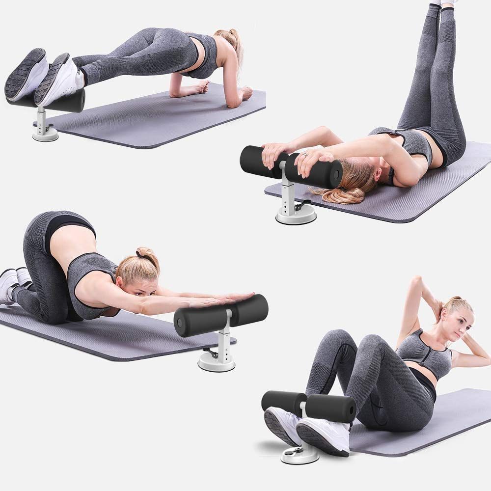 Sit-Up Bar – Home Fitness Equipment, Adjustable Height, Suction Cup Base, Foam Padding, Multi-Function for Abs & Push-Ups