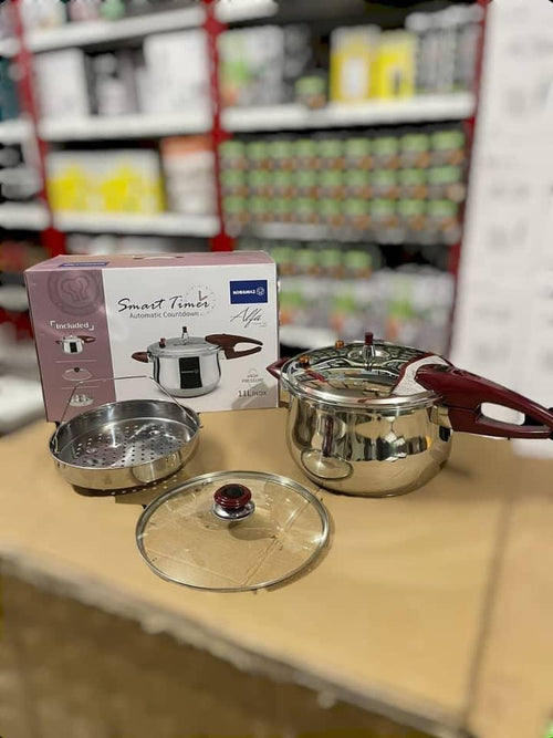 11L Smart Timer Pressure Cooker - Premium Stainless Steel Cooking Excellence 🍲 - LIFE STORES UGANDA