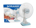 Sonashi 16" Table Fan, SF-8028D – White/Blue | Powerful Cooling & Whisper-Quiet Operation - LIFE STORES UGANDA