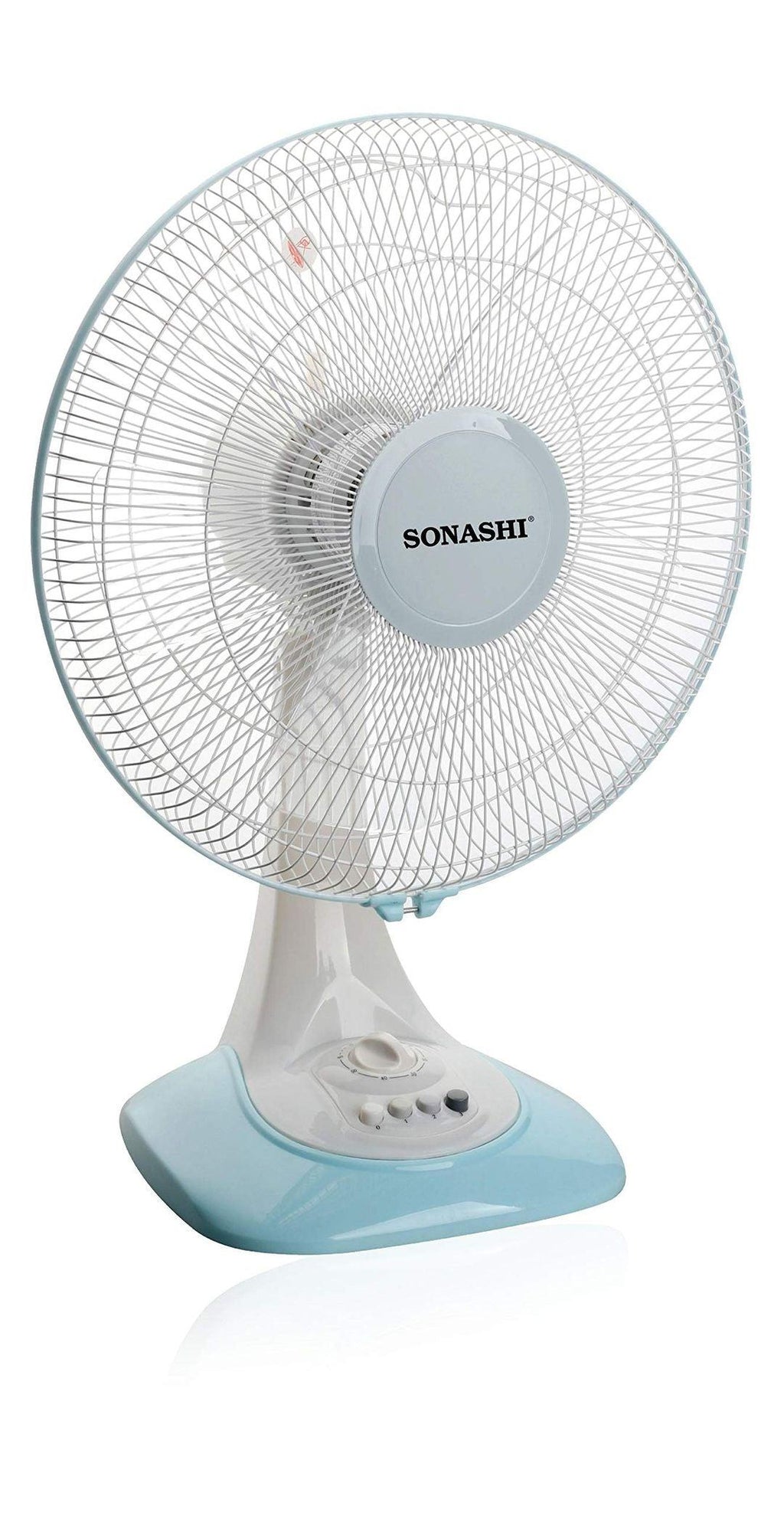 Sonashi 16" Table Fan, SF-8028D – White/Blue | Powerful Cooling & Whisper-Quiet Operation - LIFE STORES UGANDA