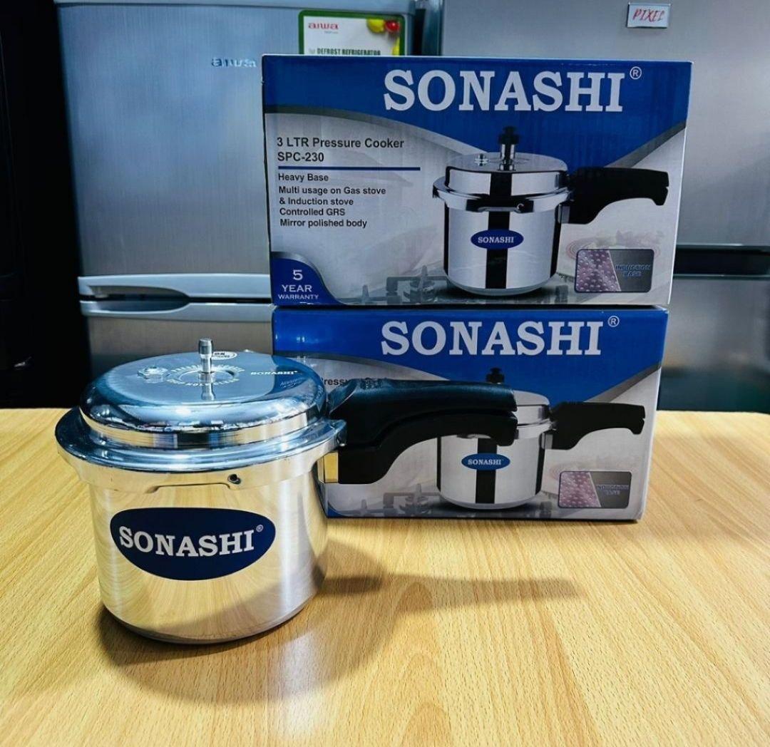 SONASHI SPC-230 3L Pressure Cooker | Heavy Base, Fast & Durable Cooking - LIFE STORES UGANDA