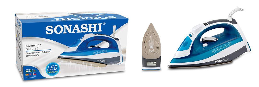 SONASHI SI-5075C 2400W Steam Iron with Ceramic Soleplate – Effortless Wrinkle Removal with Precision & Power - LIFE STORES UGANDA