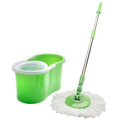 360° Spin Mop with Stainless Steel Basket – Adjustable Rod, Easy Cleaning