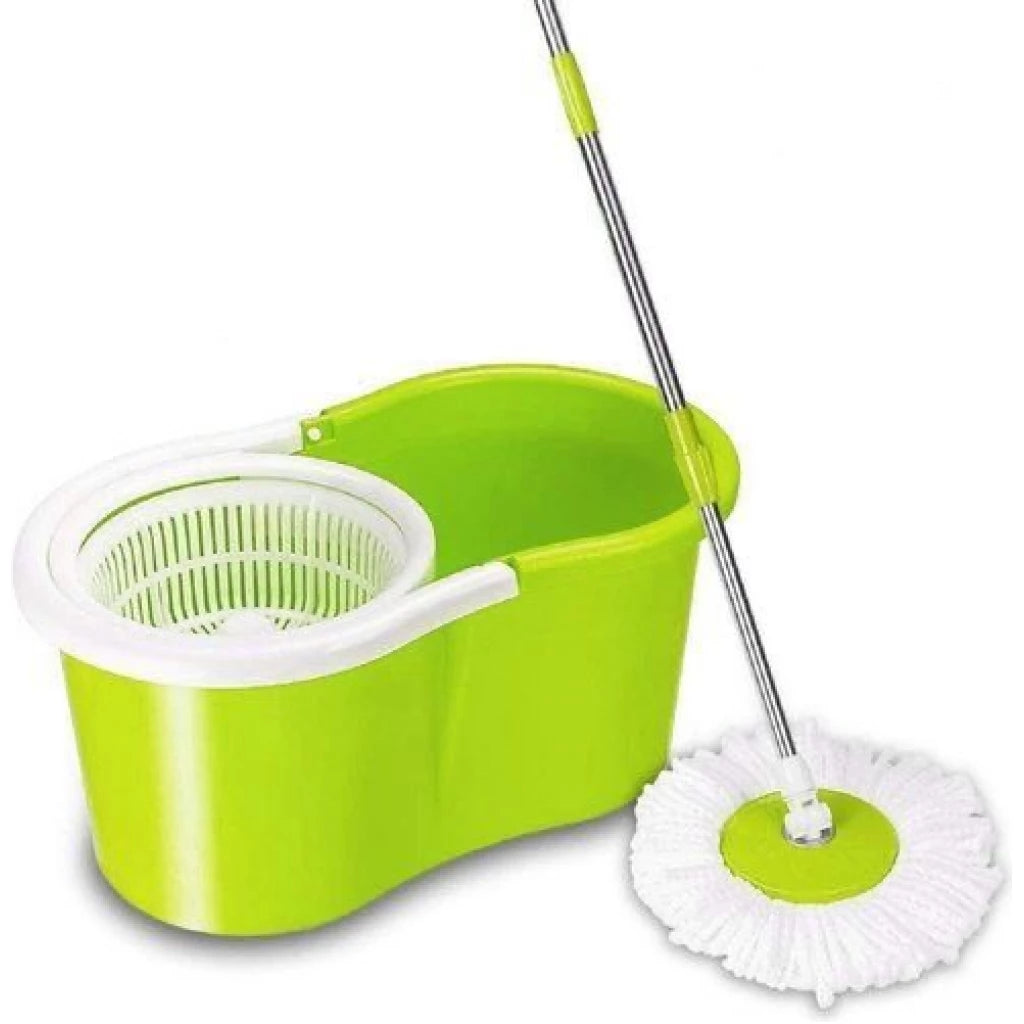 360° Spin Mop with Stainless Steel Basket – Adjustable Rod, Easy Cleaning