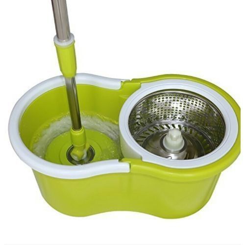 360° Spin Mop with Stainless Steel Basket – Adjustable Rod, Easy Cleaning