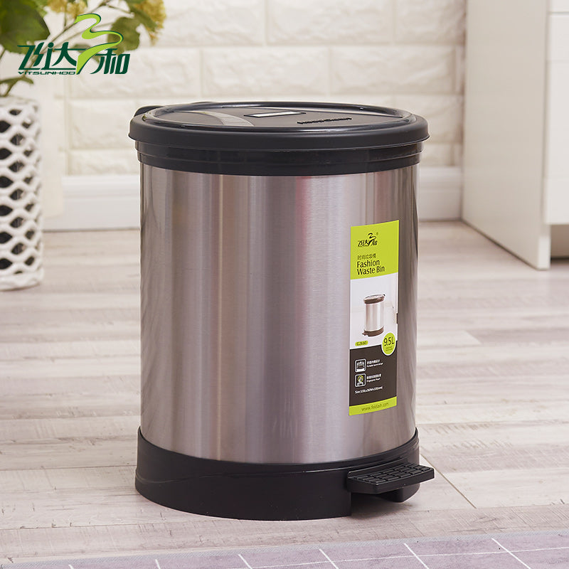 8L Stainless Steel Trash Can – Kitchen & Bathroom Waste Bin, Pedal Operation