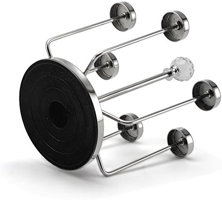 Stainless Steel Rotating Cup Holder – 360° Spinning 6-Cup Organizer for Mugs, Glasses & Bottles (Food-Grade 304 Steel)