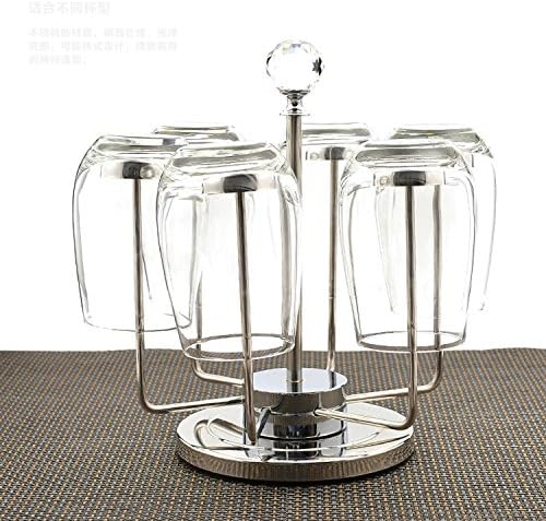 Stainless Steel Rotating Cup Holder – 360° Spinning 6-Cup Organizer for Mugs, Glasses & Bottles (Food-Grade 304 Steel)