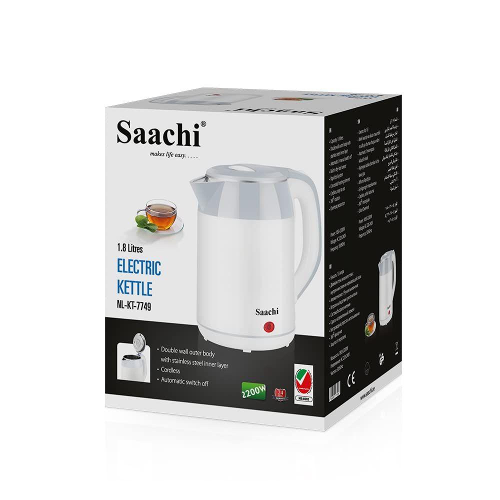 Saachi 1.8L Electric Kettle NL-KT-7749-BK – Fast, Efficient & Safe Boiling - LIFE STORES UGANDA