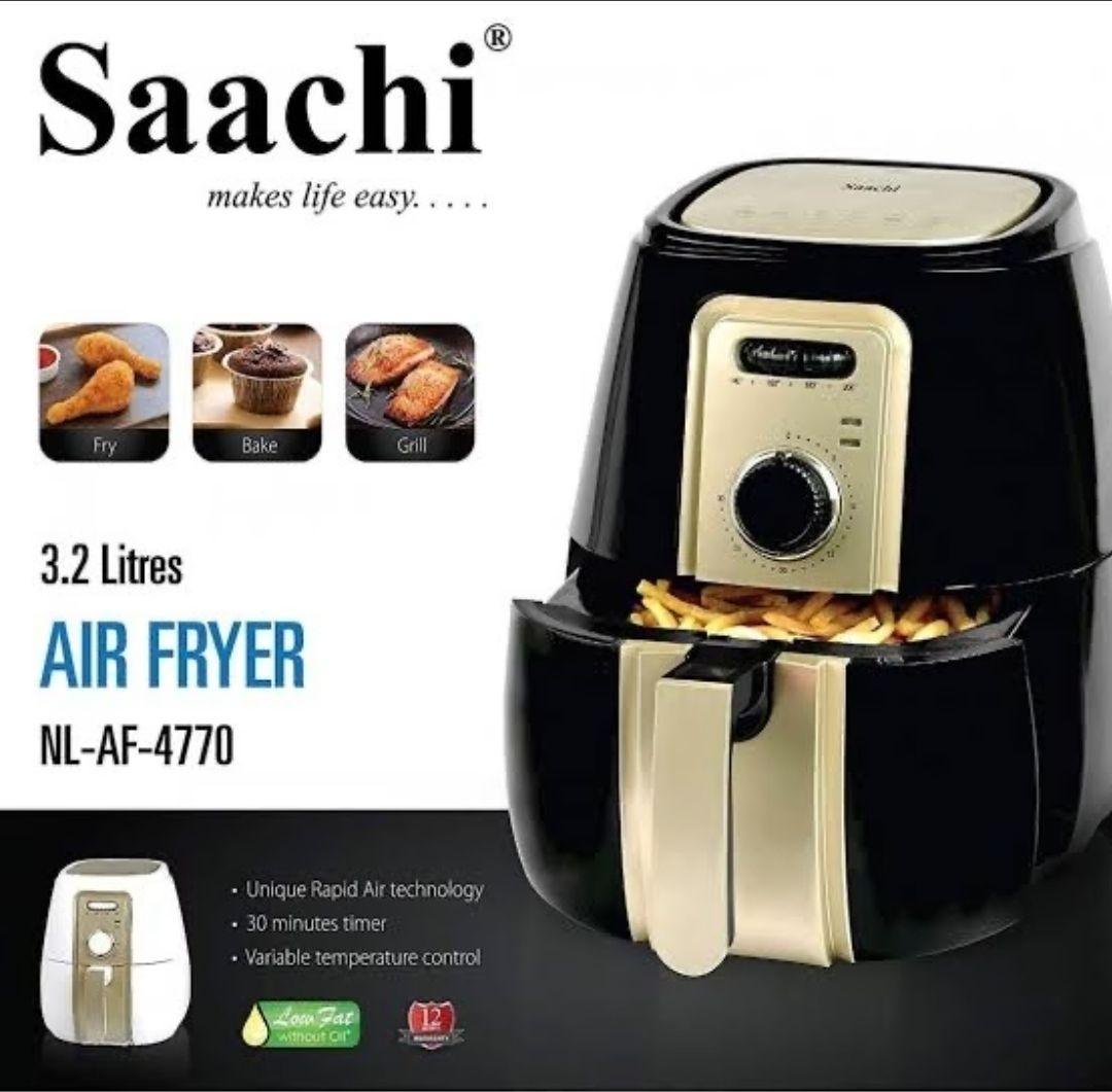 Saachi 3.2L Air Fryer | Model NL-AF-4770-BK | Oil-Free Cooking with Rapid Air Technology - LIFE STORES UGANDA