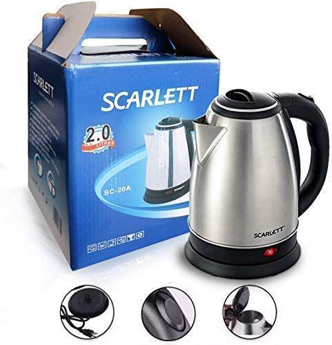 Scarlet 2.0L Stainless Steel Electric Kettle | Fast, Efficient, and Multipurpose - LIFE STORES UGANDA