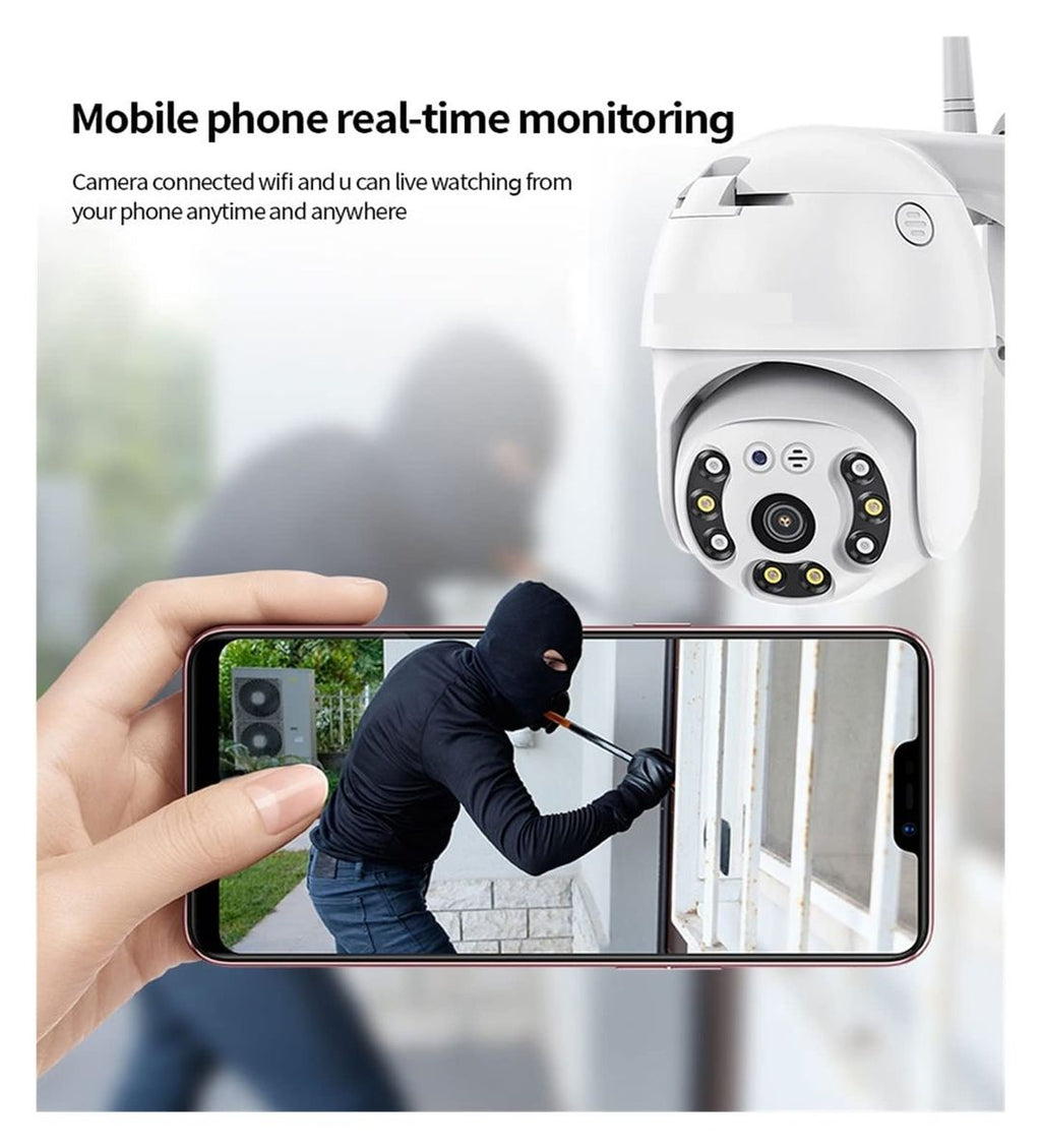 O Wireless Outdoor CCTV Camera – HD Color Night Vision, Auto Tracking & Human Alerts