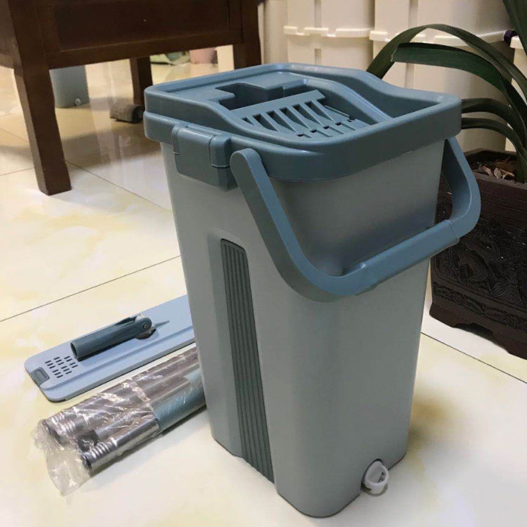 Self-Cleaning Flat Mop & Bucket Set – 360° Rotating, Telescopic, Eco-Friendly Floor Cleaner