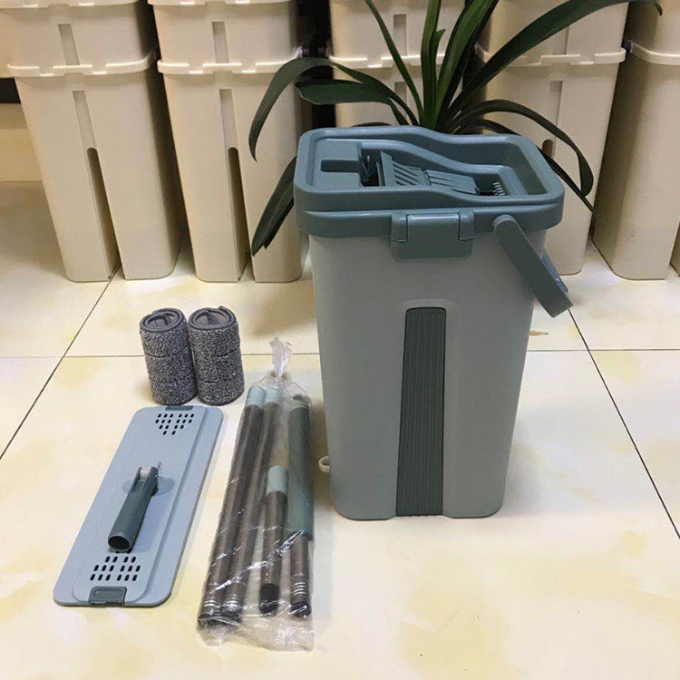 Self-Cleaning Flat Mop & Bucket Set – 360° Rotating, Telescopic, Eco-Friendly Floor Cleaner