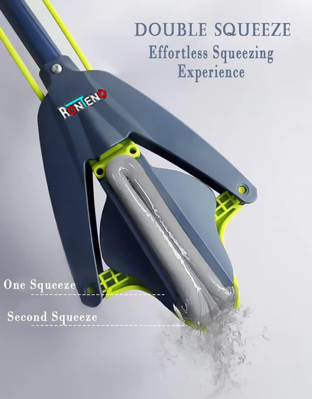 Self-Draining Rubber Cotton Mop - Magic Self-Cleaning Hand-Free Mop - LIFE STORES UGANDA