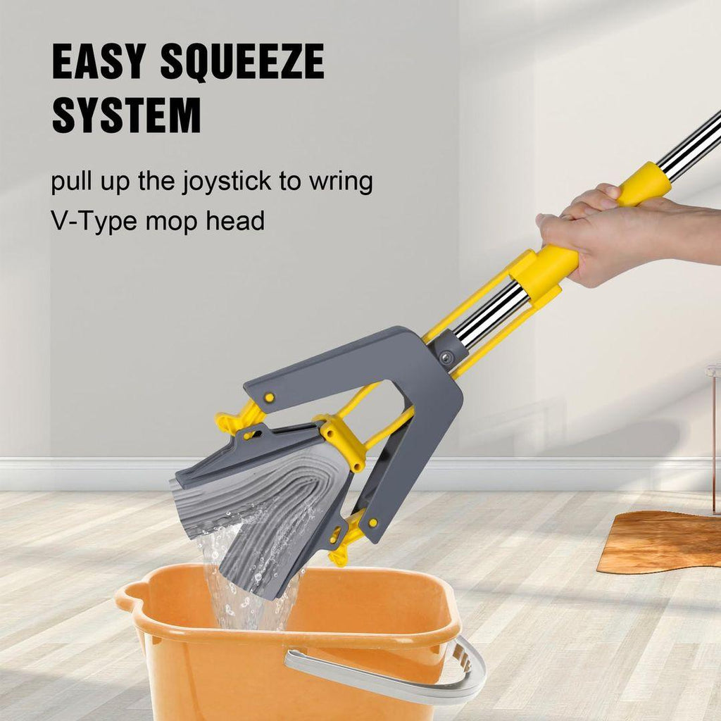 Self-Draining Rubber Cotton Mop - Magic Self-Cleaning Hand-Free Mop - LIFE STORES UGANDA