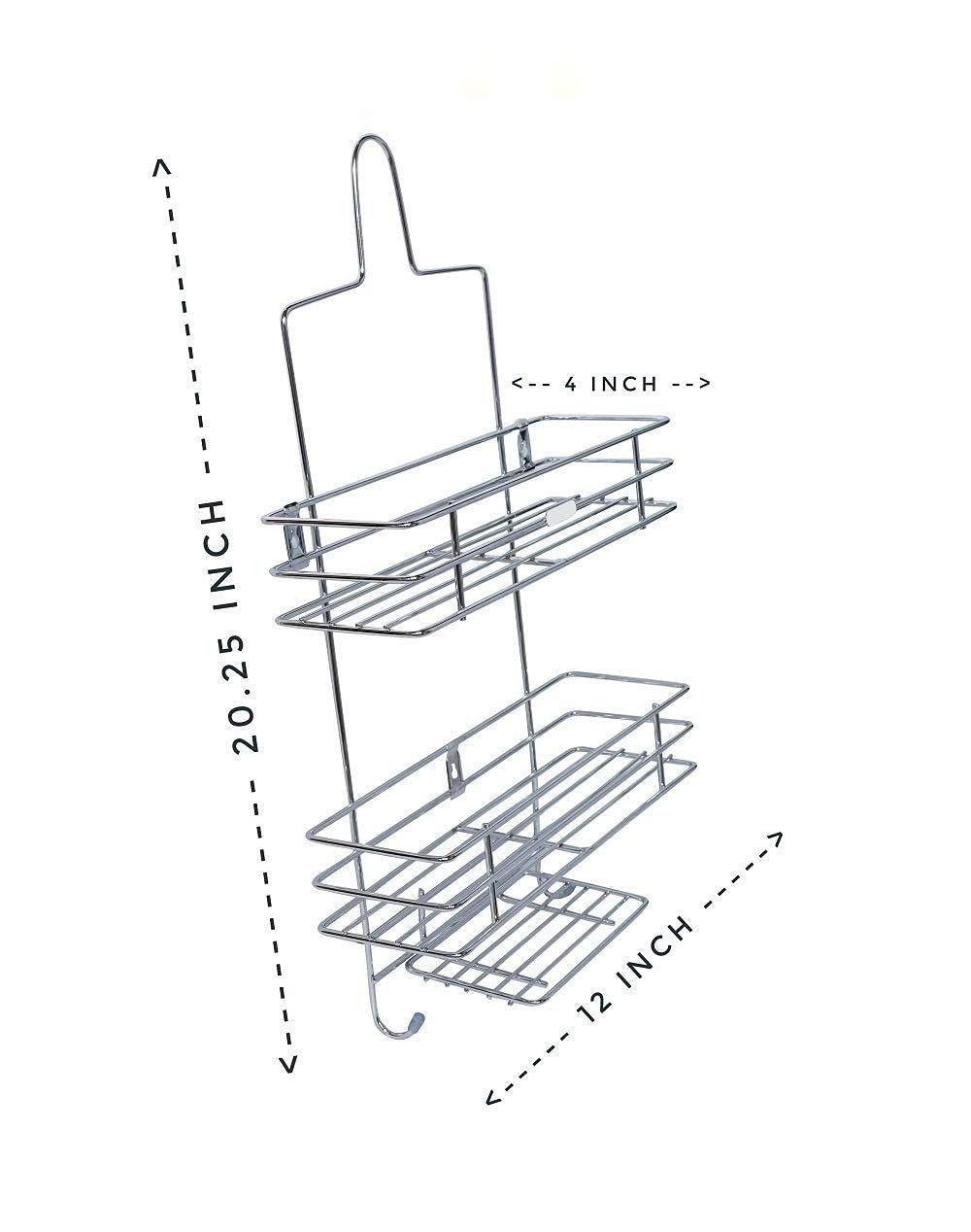 Shower Caddy – Vertical Fit Bathroom Organizer Storage Rack (Silver) - LIFE STORES UGANDA